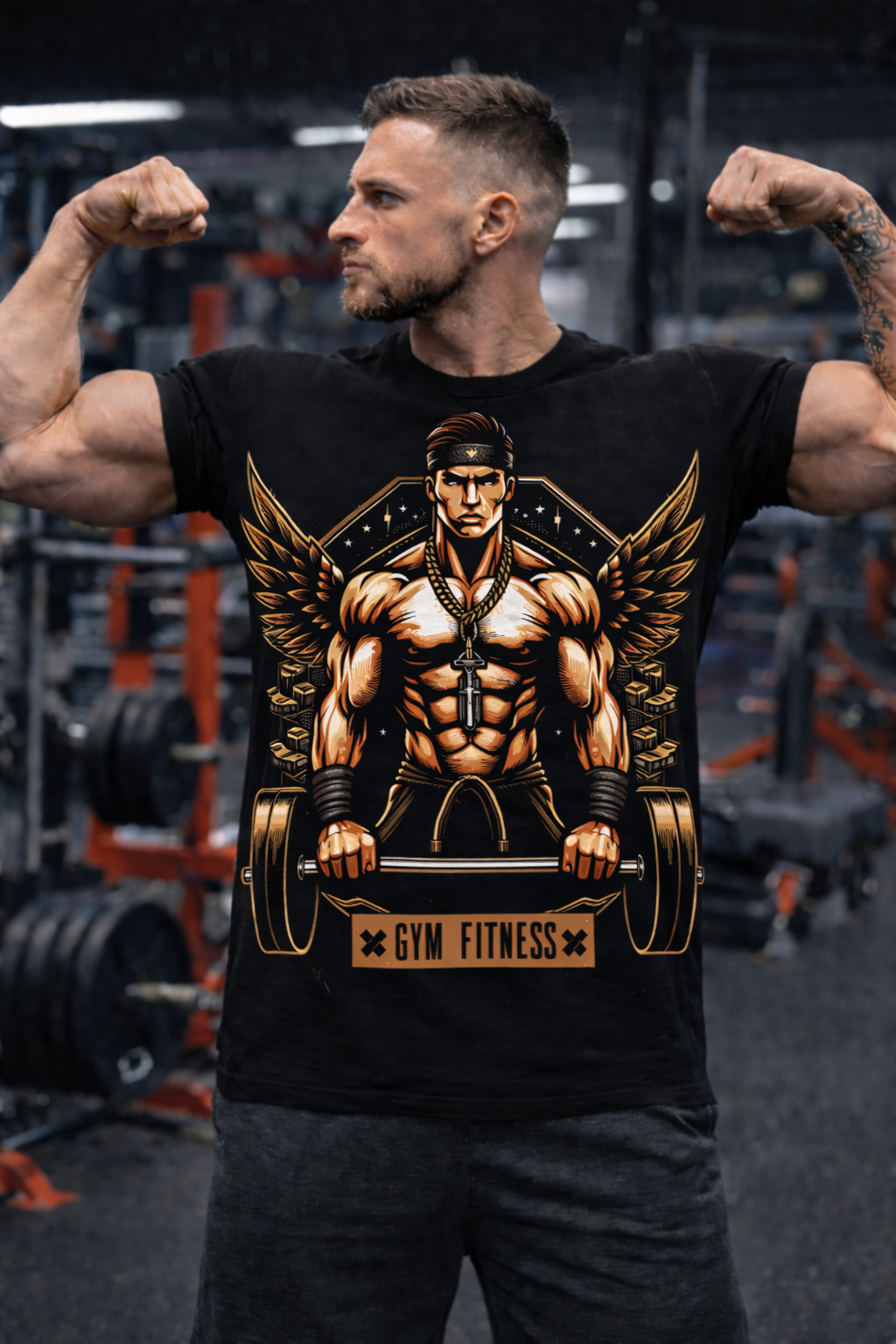 Gym Fitness - Warrior Strength Training Oversized T-Shirt