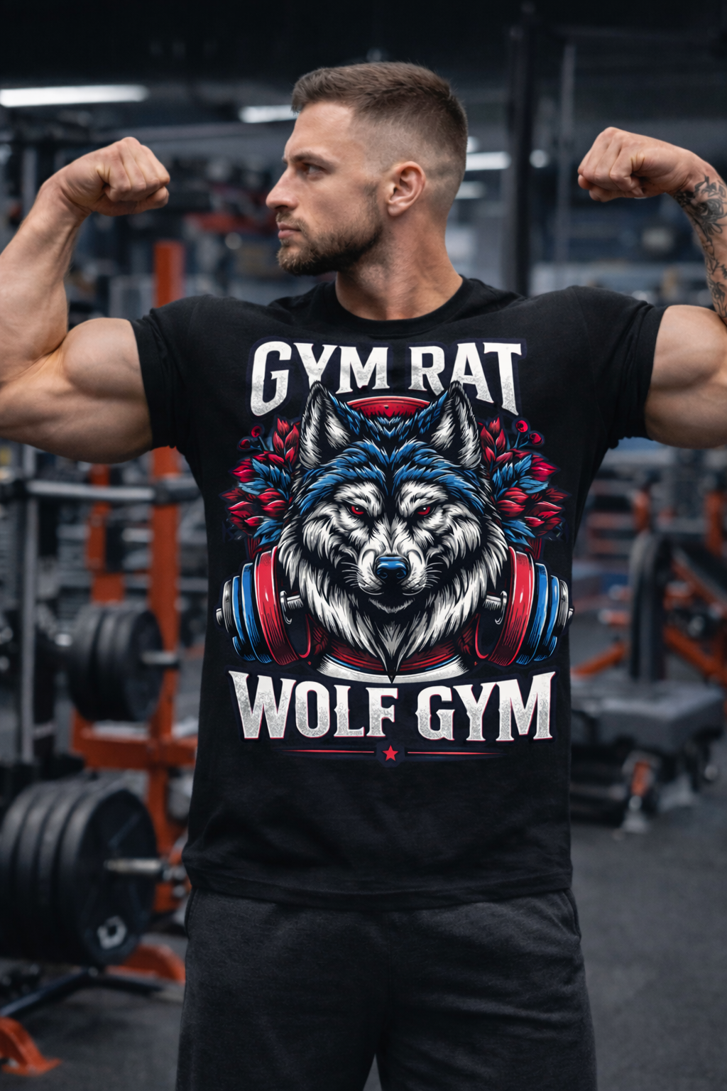Wolf Gym - Alpha Predator Fitness Oversized T-Shirt