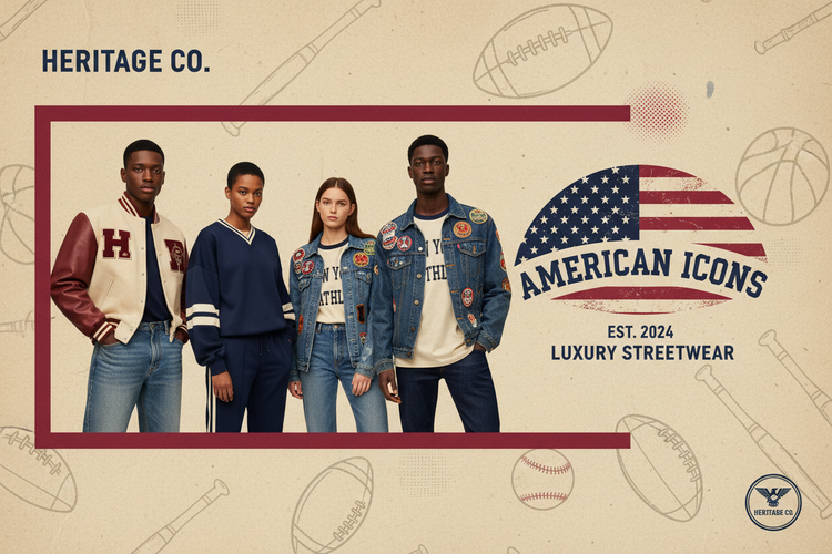American style clothing banner