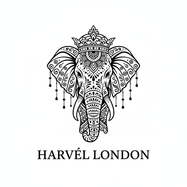 HARVÉL LONƊON Front-Facing Elephant Logo