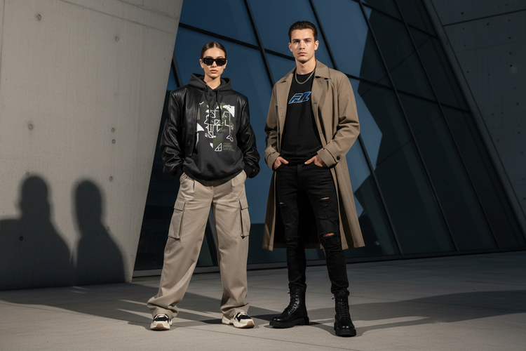 Horizontal clothing banner